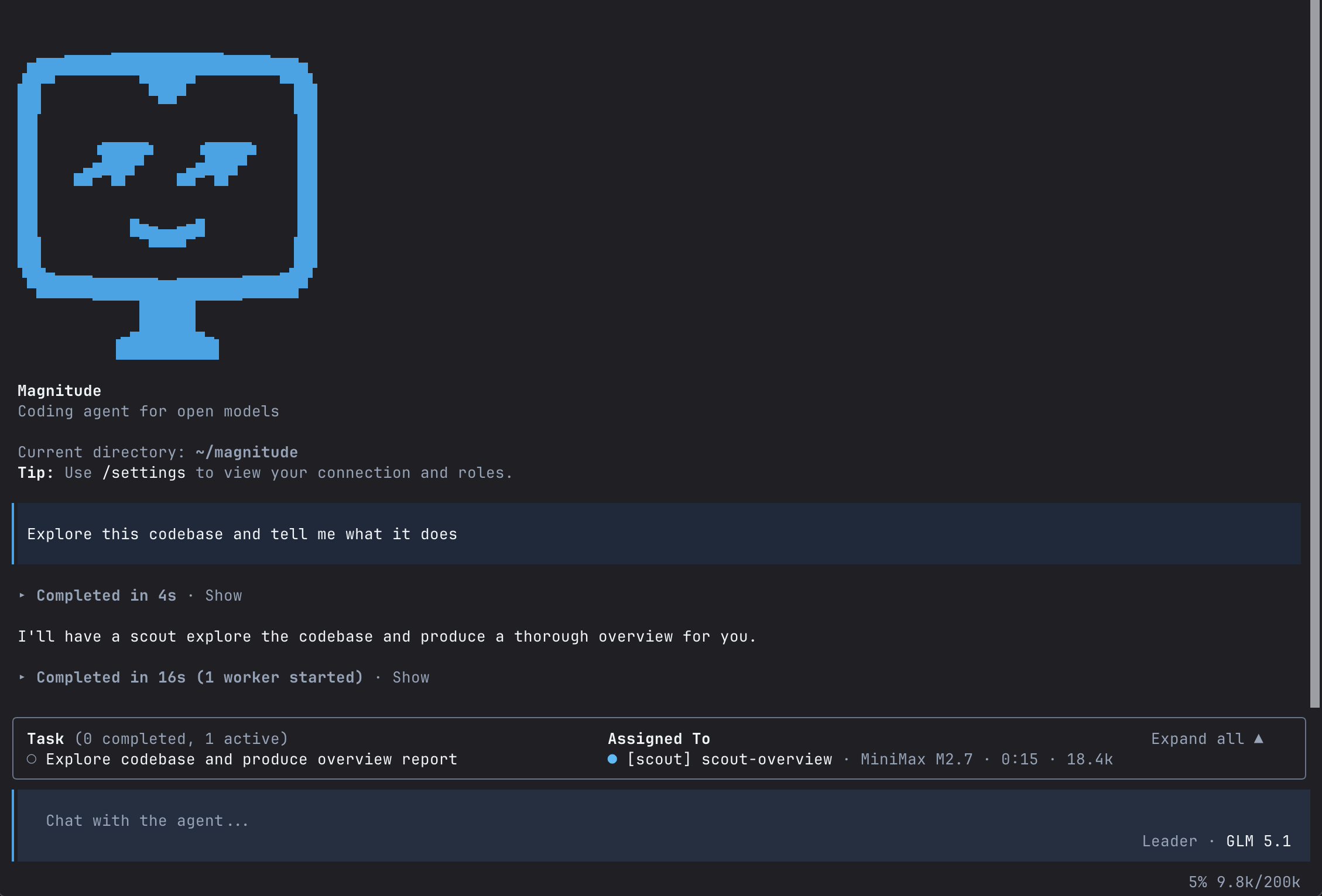 Magnitude terminal interface